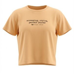 1989 Taylor Swift crop shirt. Pastel orange.